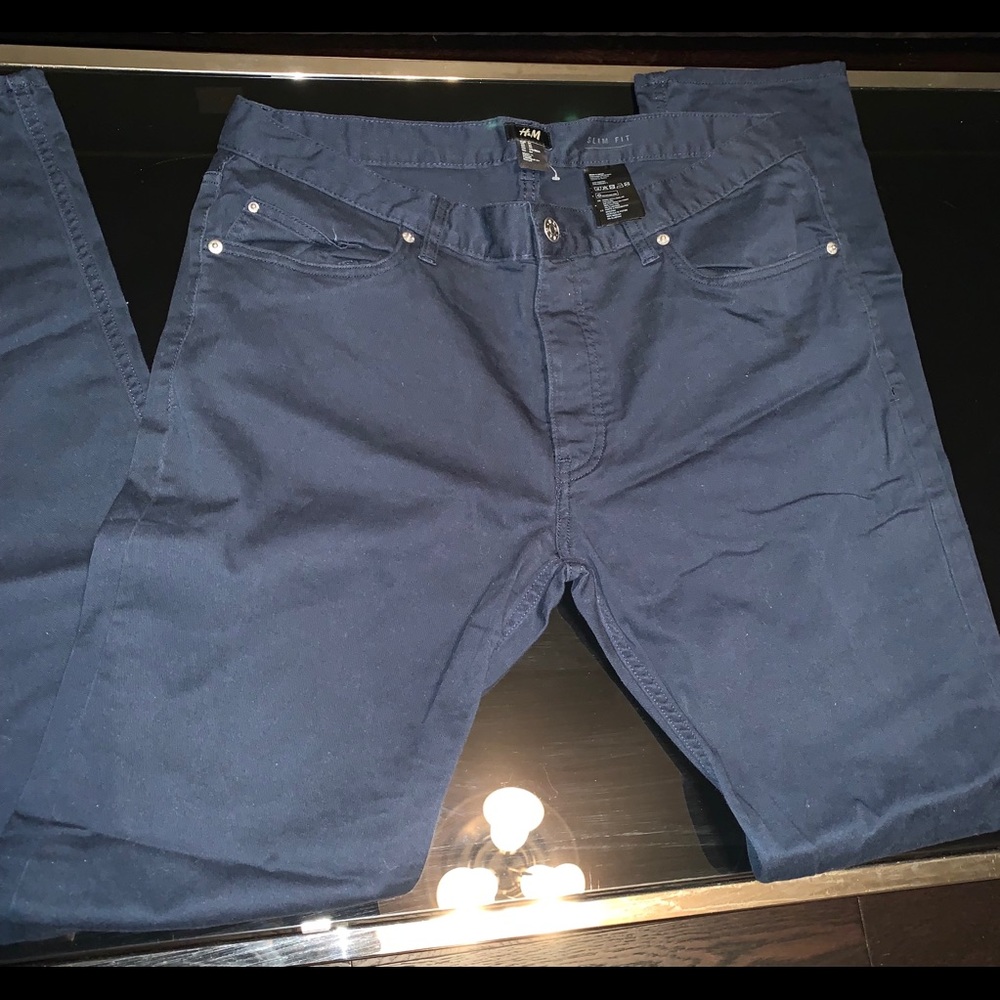 Navy blue jeans